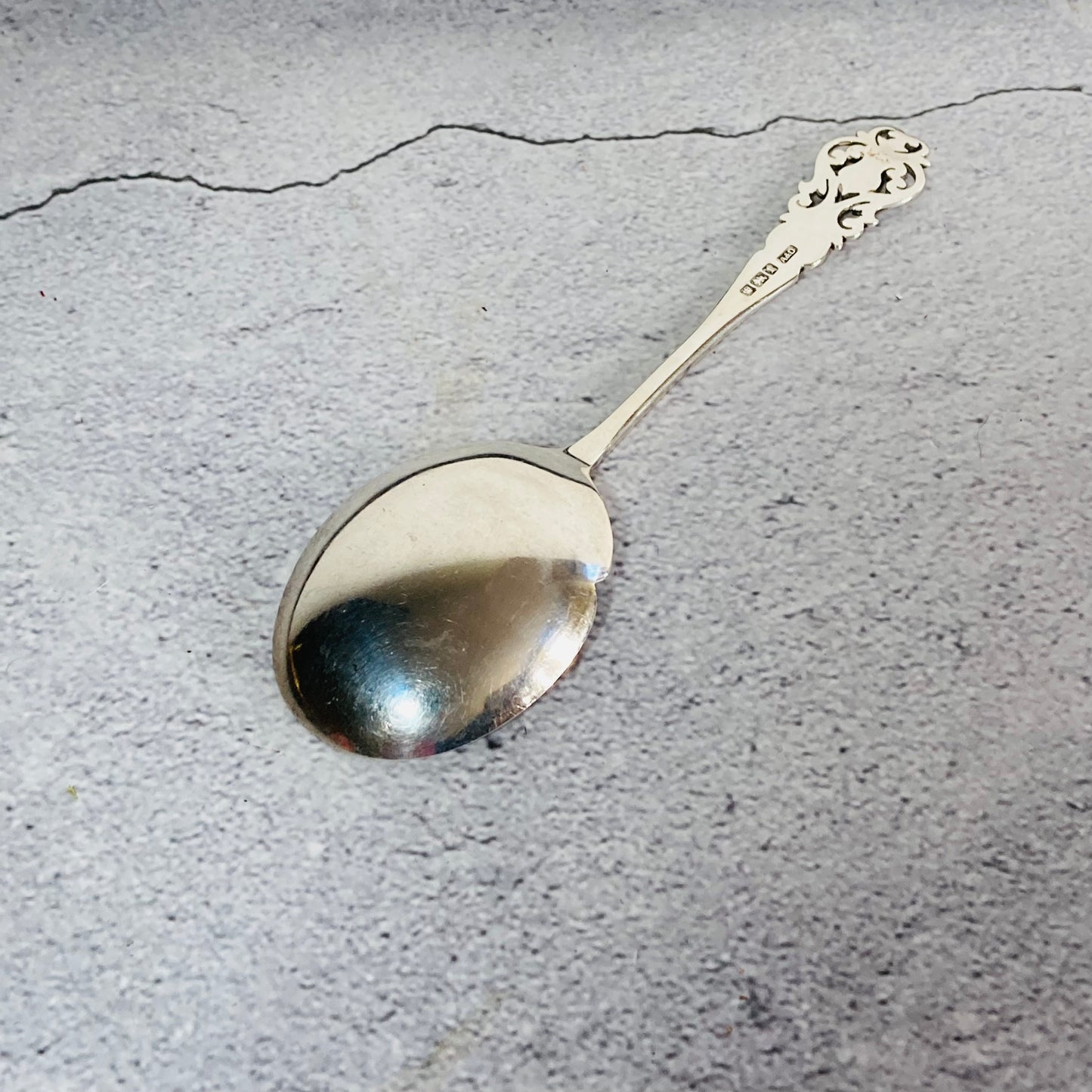 Antique Silver Renaissance Revival Preserves Spoon by Allen & Darwin