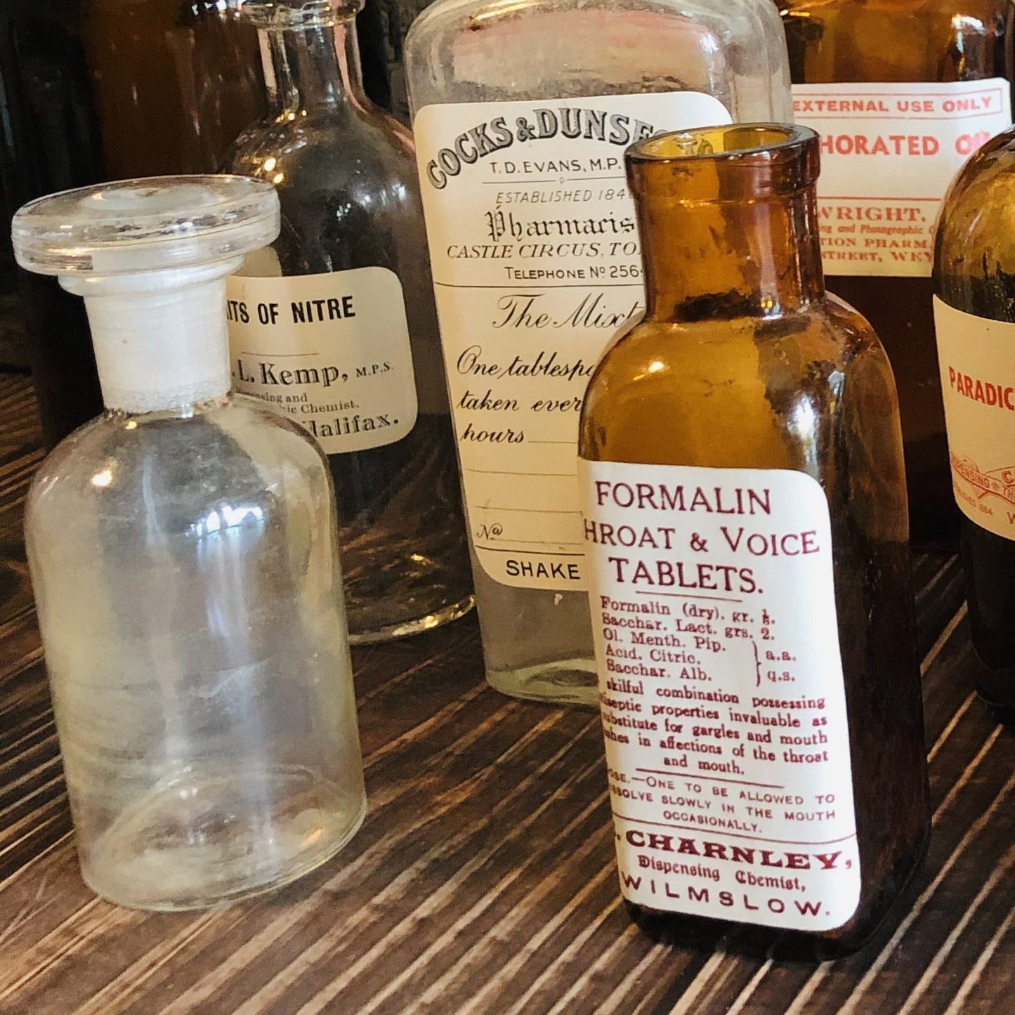 Vintage Apothecary Poison Bottle | Refill Glass Bottle