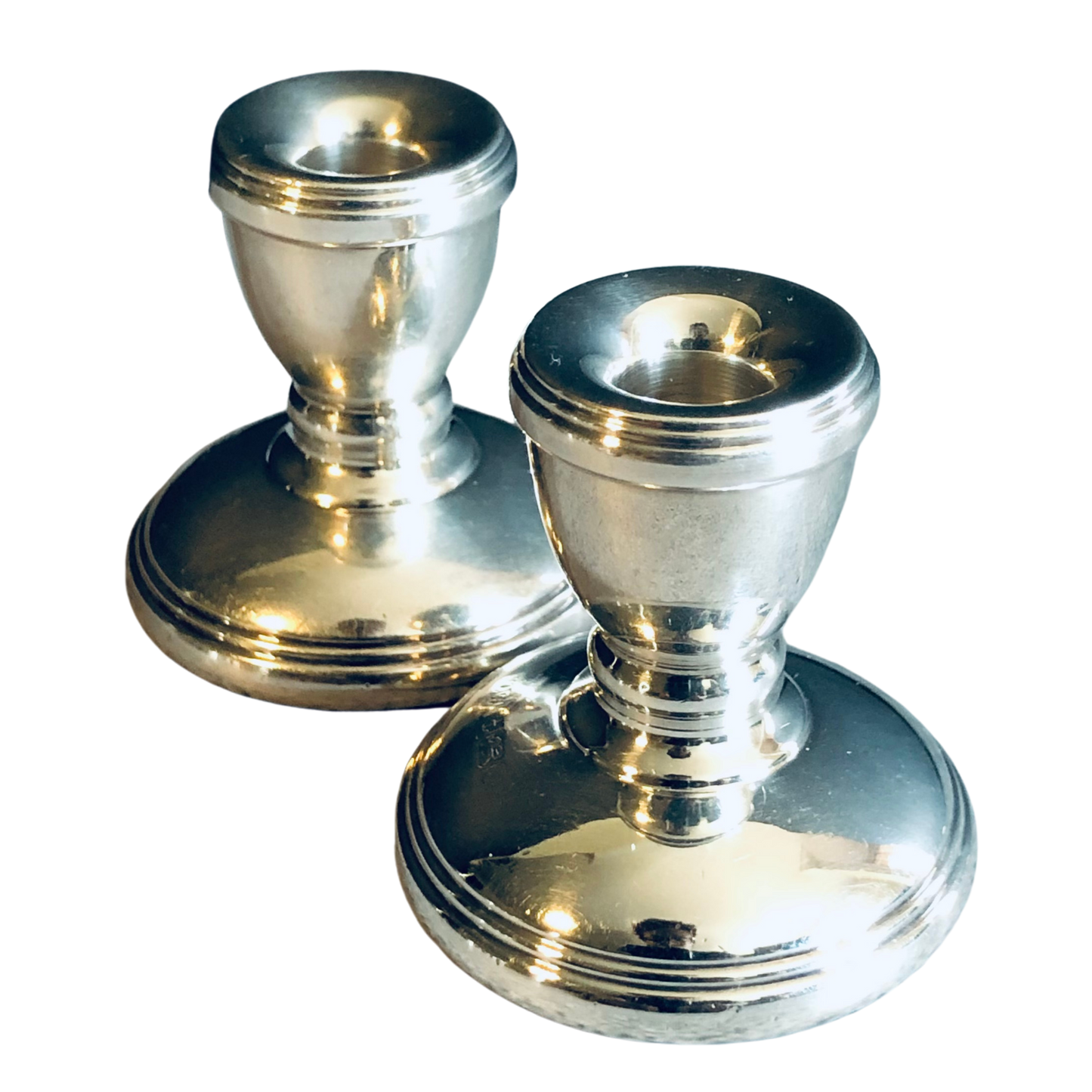 The Director Leo -  Small Solid Silver Candlesticks