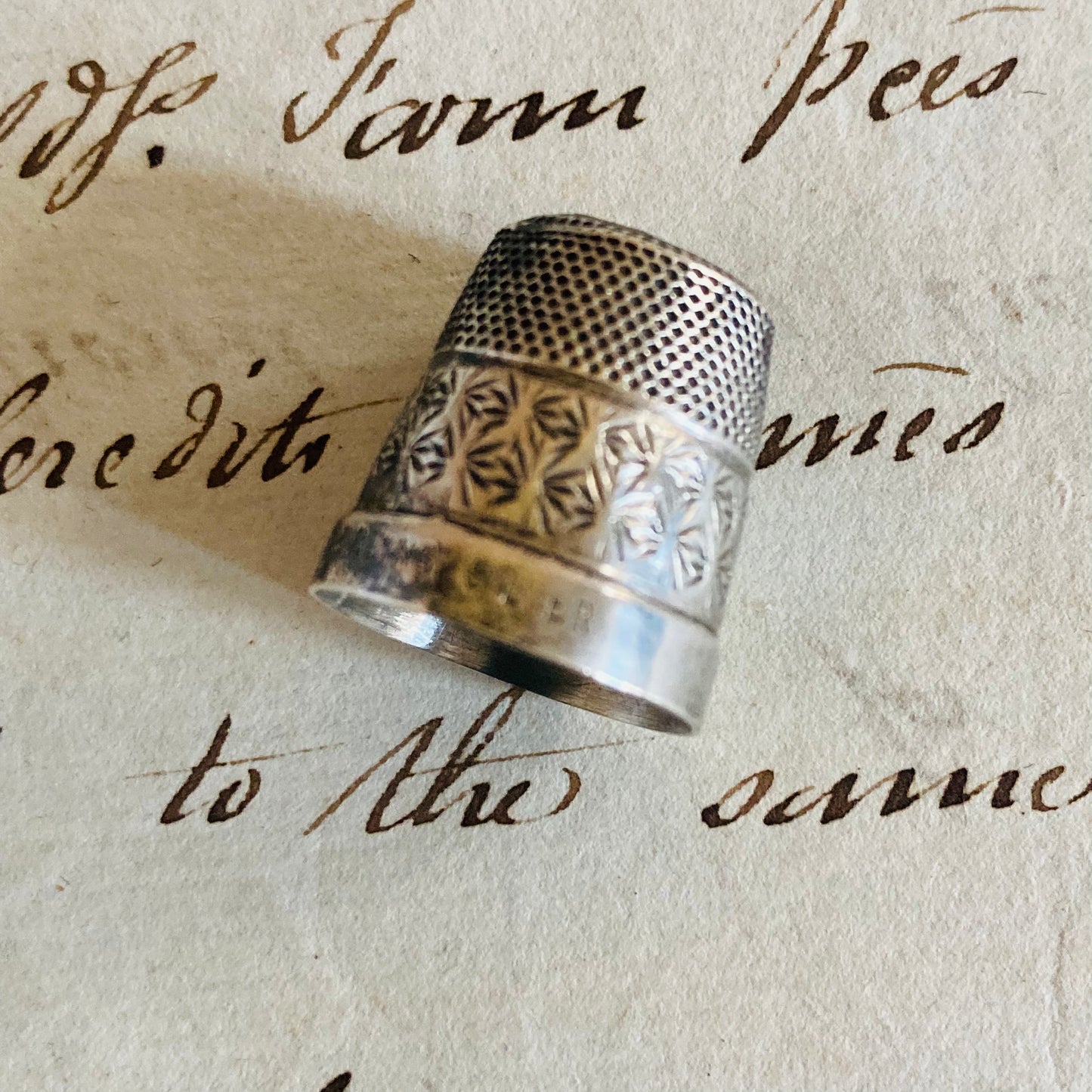 Silver Sewing Thimble Collectible Styles Charles Horner 