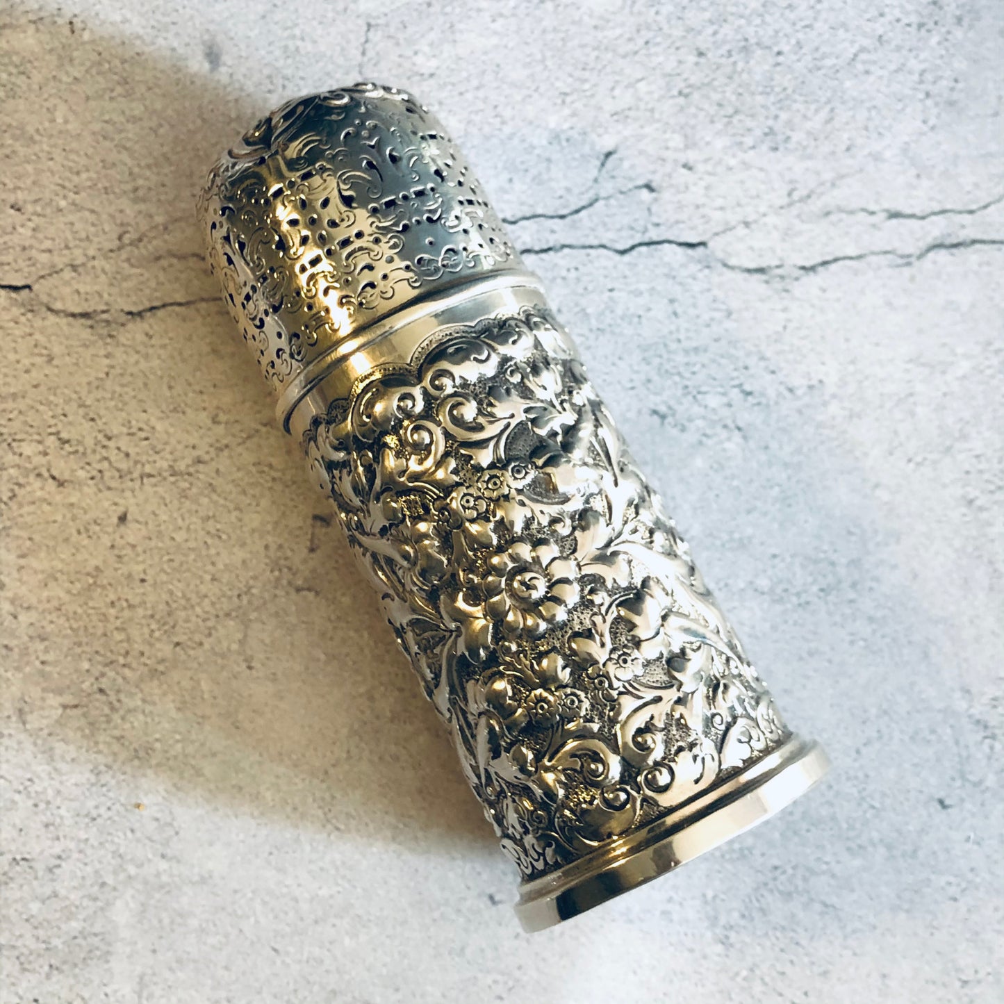 Antique Silver Repose Sugar Shaker Hallmark London 1890