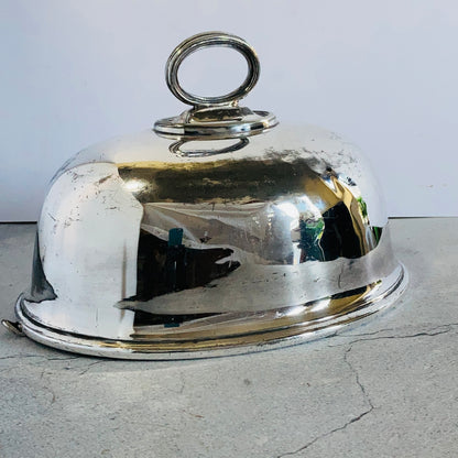 Antique Silver Cloche Victorian Food Cover Vegetable Cloche