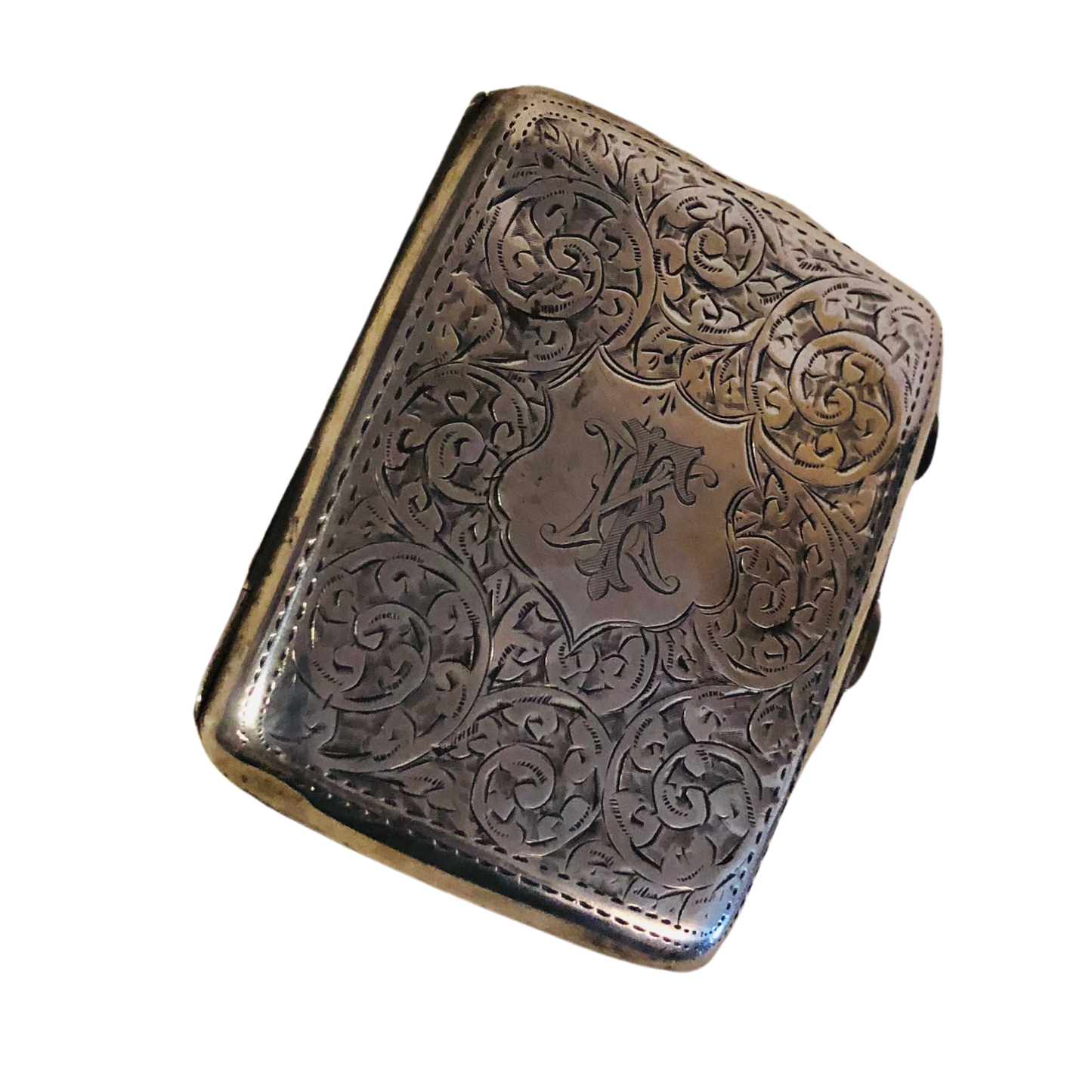 The Mixologist Jude - Antique Silver Cigarette / Card Case