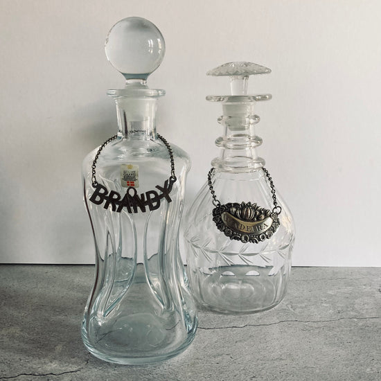 Antique Silver Decanter Bottle Label The Urban Vintage Affair