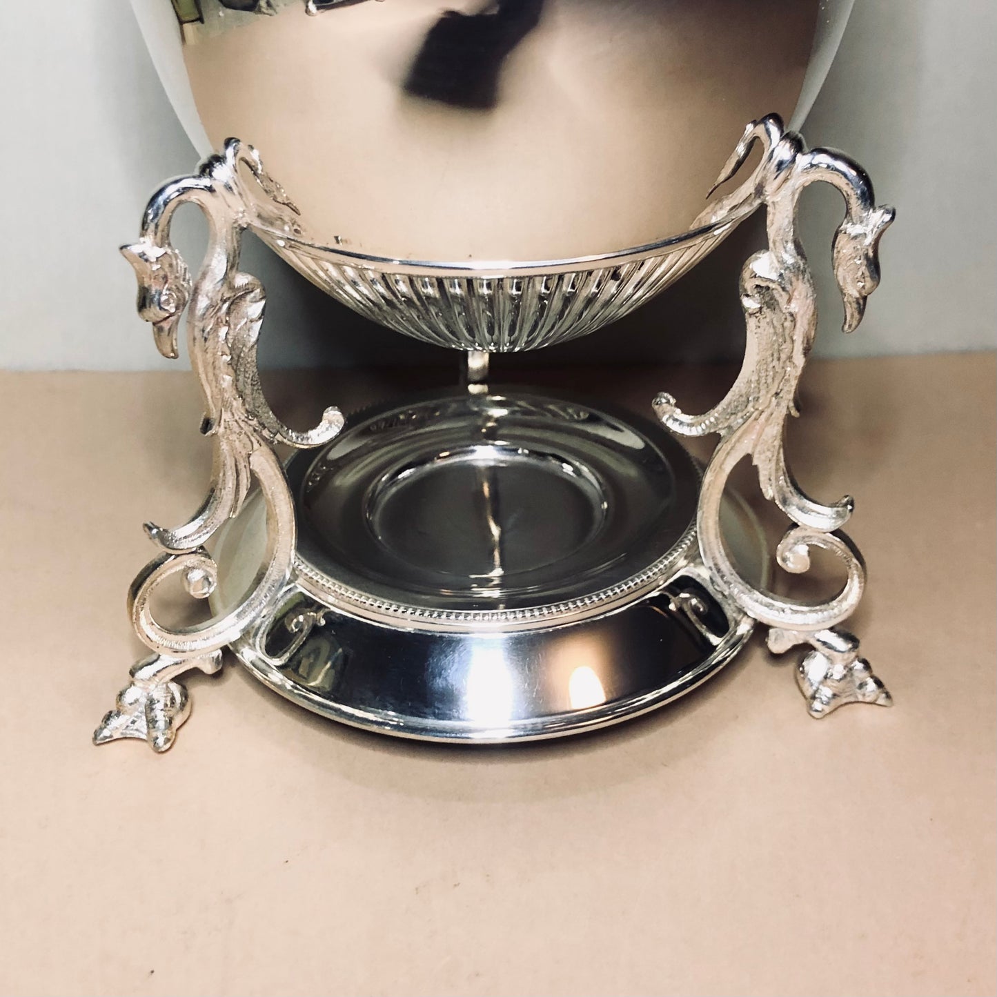 The Groom Heidi - Victorian Silver Egg Coddler with Hen Finial