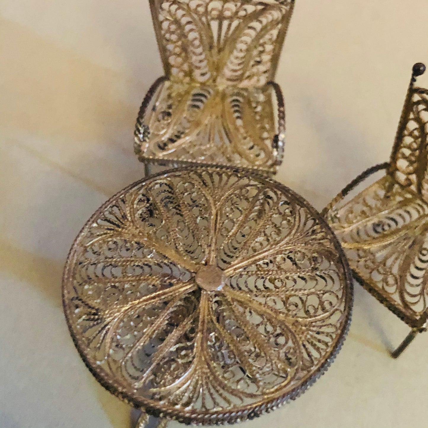 The Director Lore - Miniature Silver Filigree Garden Set