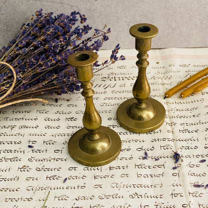 Vintage Brass Miniature Candlesticks