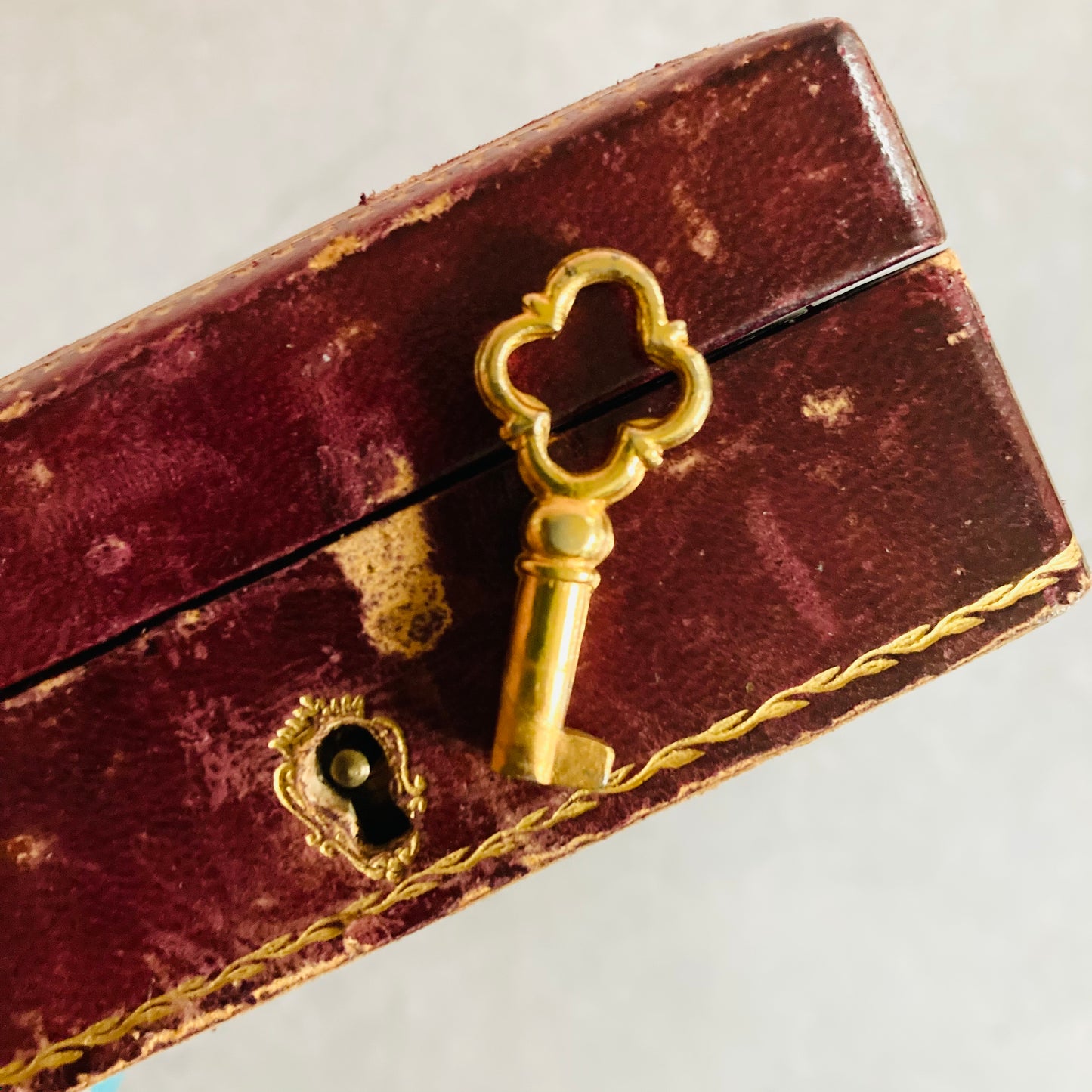 Antique Leather Florentine Box 