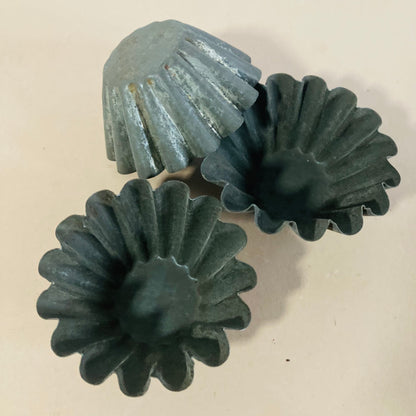 Antique Zinc Moulds Tarts French Pastry Tins