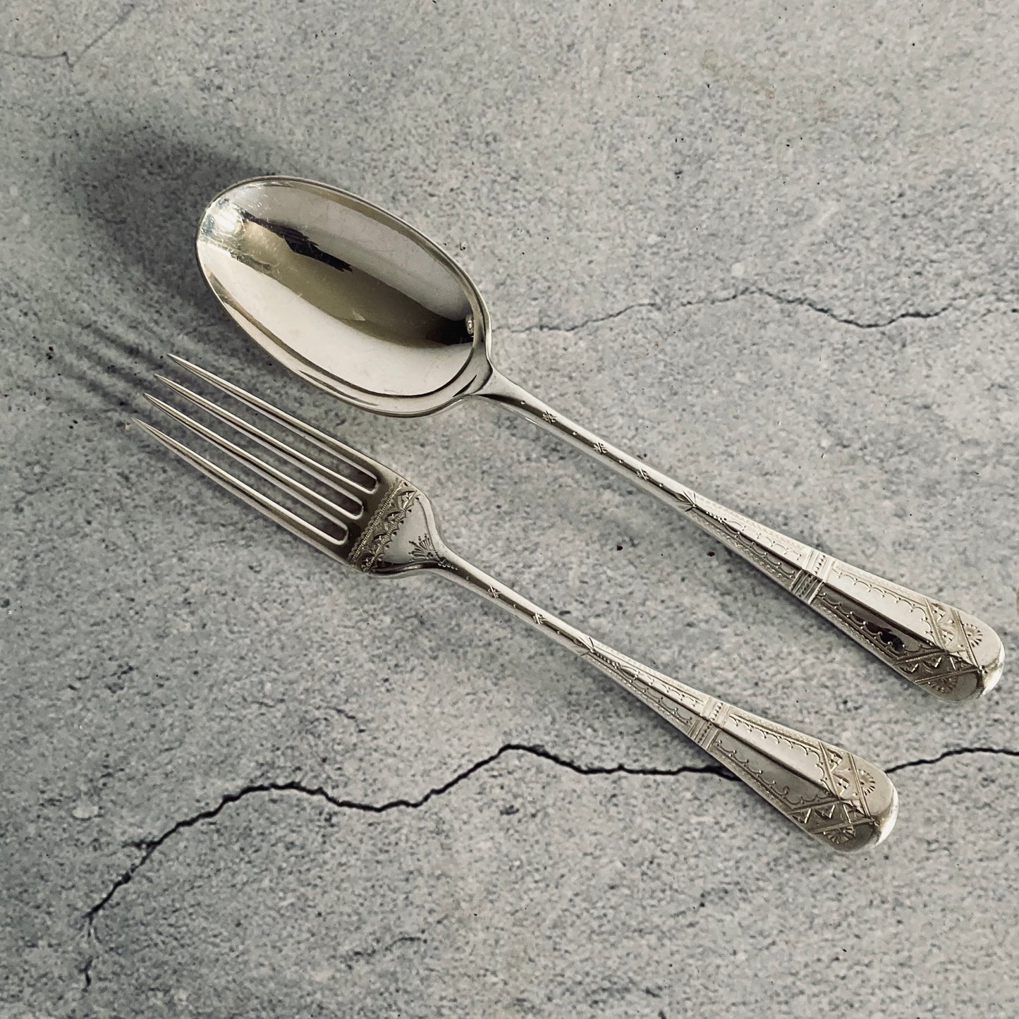 The Headhunter Estelle -  Antique Spoon & Fork Set