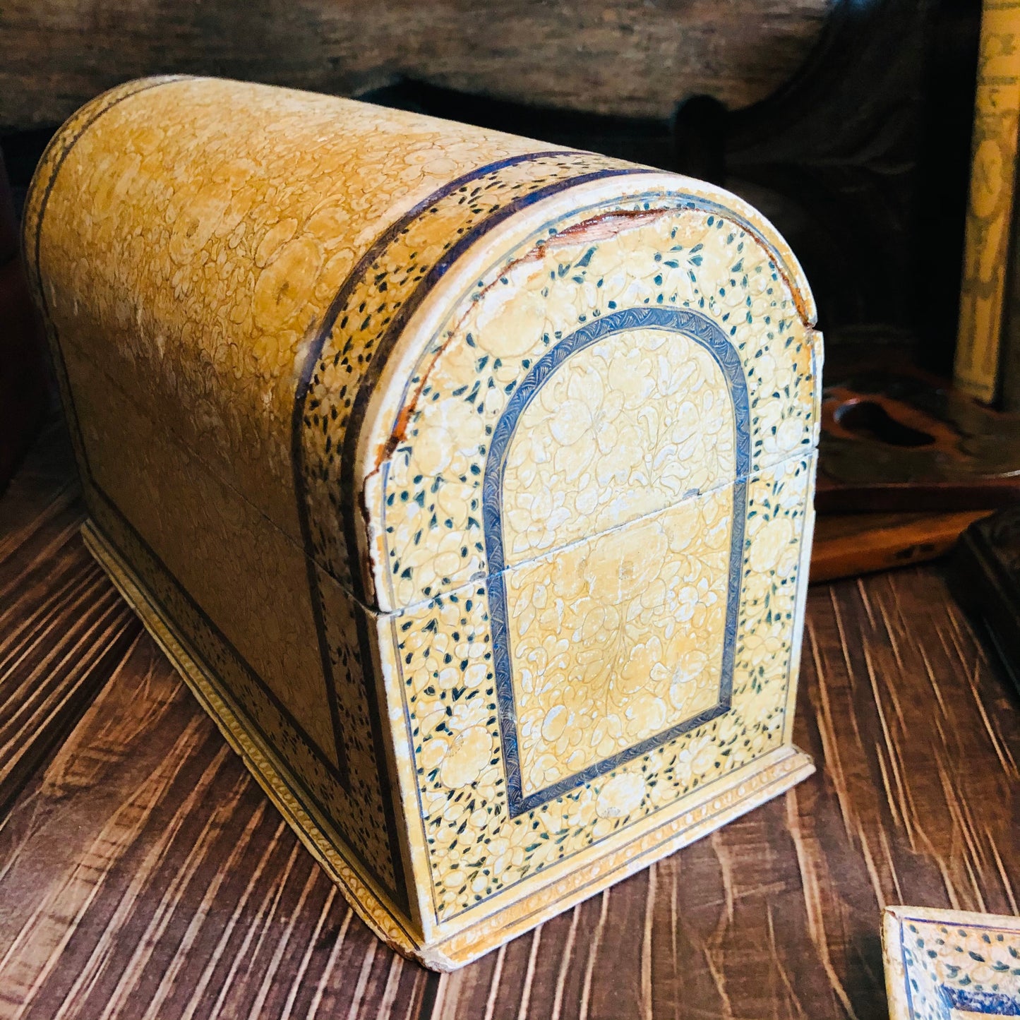 Antique Kashmir Paper Mache Letter Holder