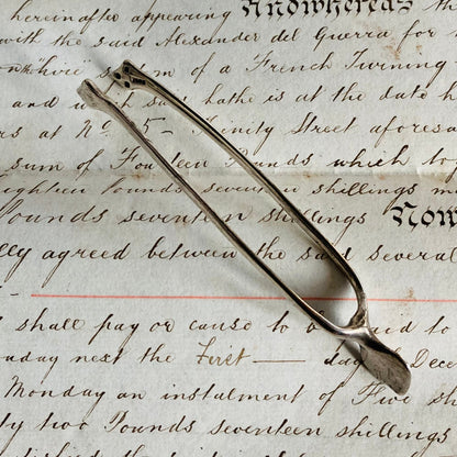 Scottish Silver Antique Wishbone Sugar Nips
