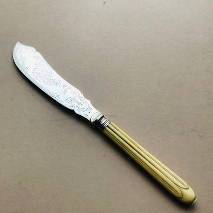 The Headhunter Alex - Antique Silver Engraved Fish Knife