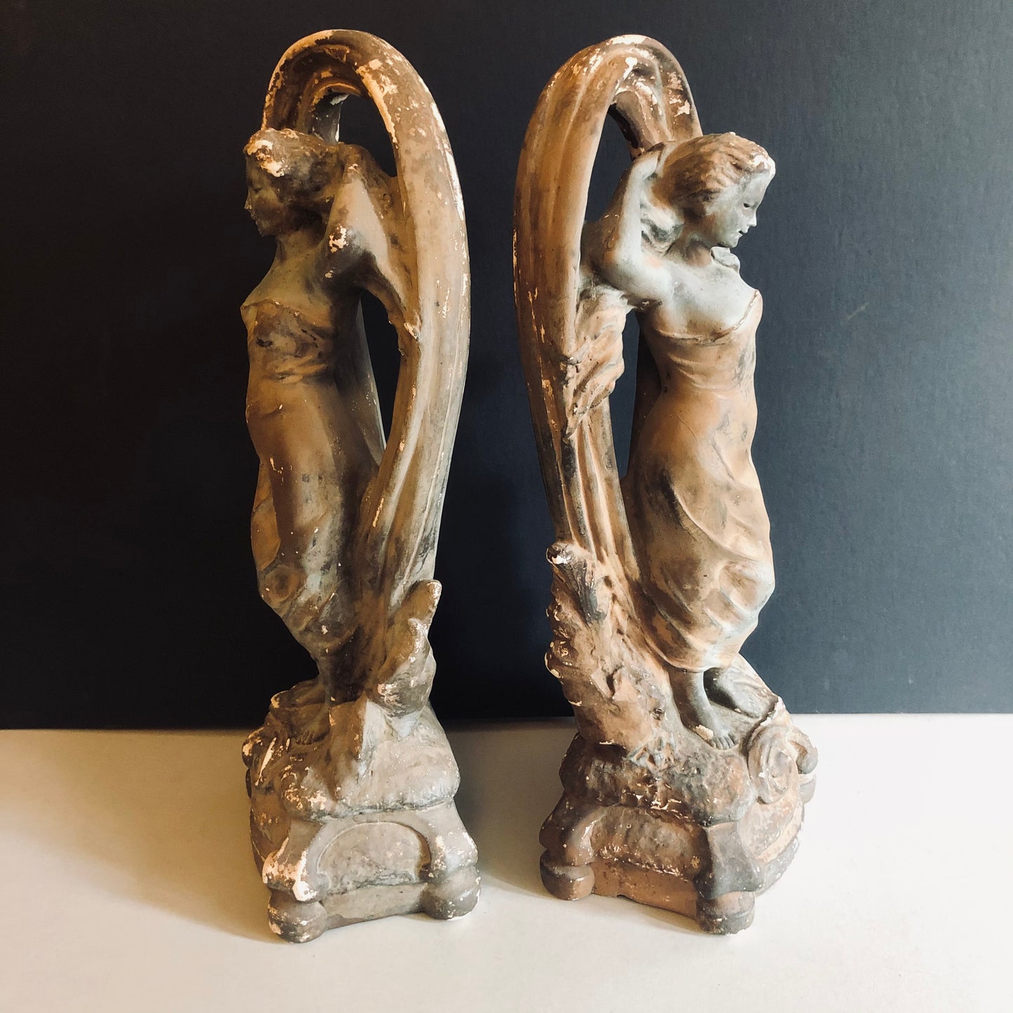 The Director Stephanie - Art Nouveau Chalkware Statues