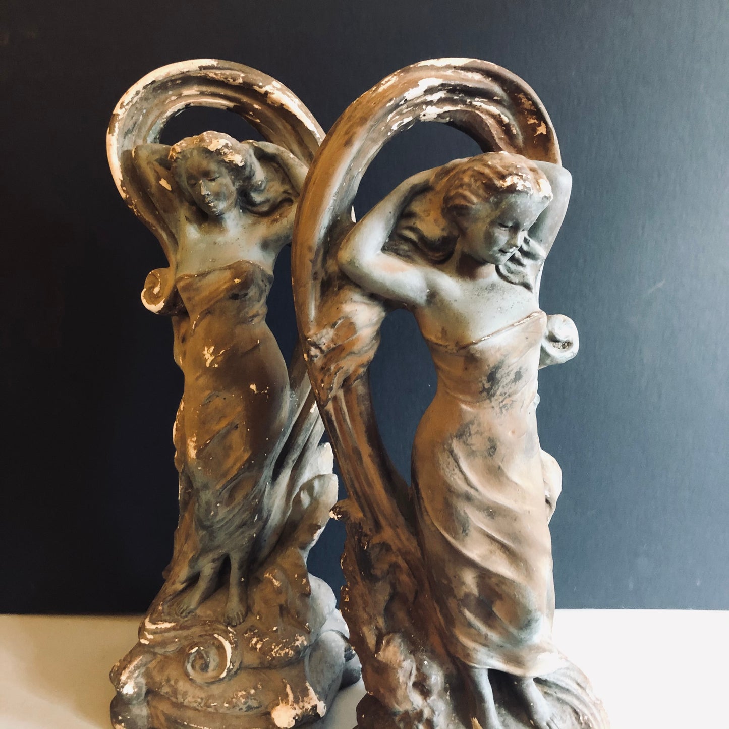 The Director Stephanie - Art Nouveau Chalkware Statues