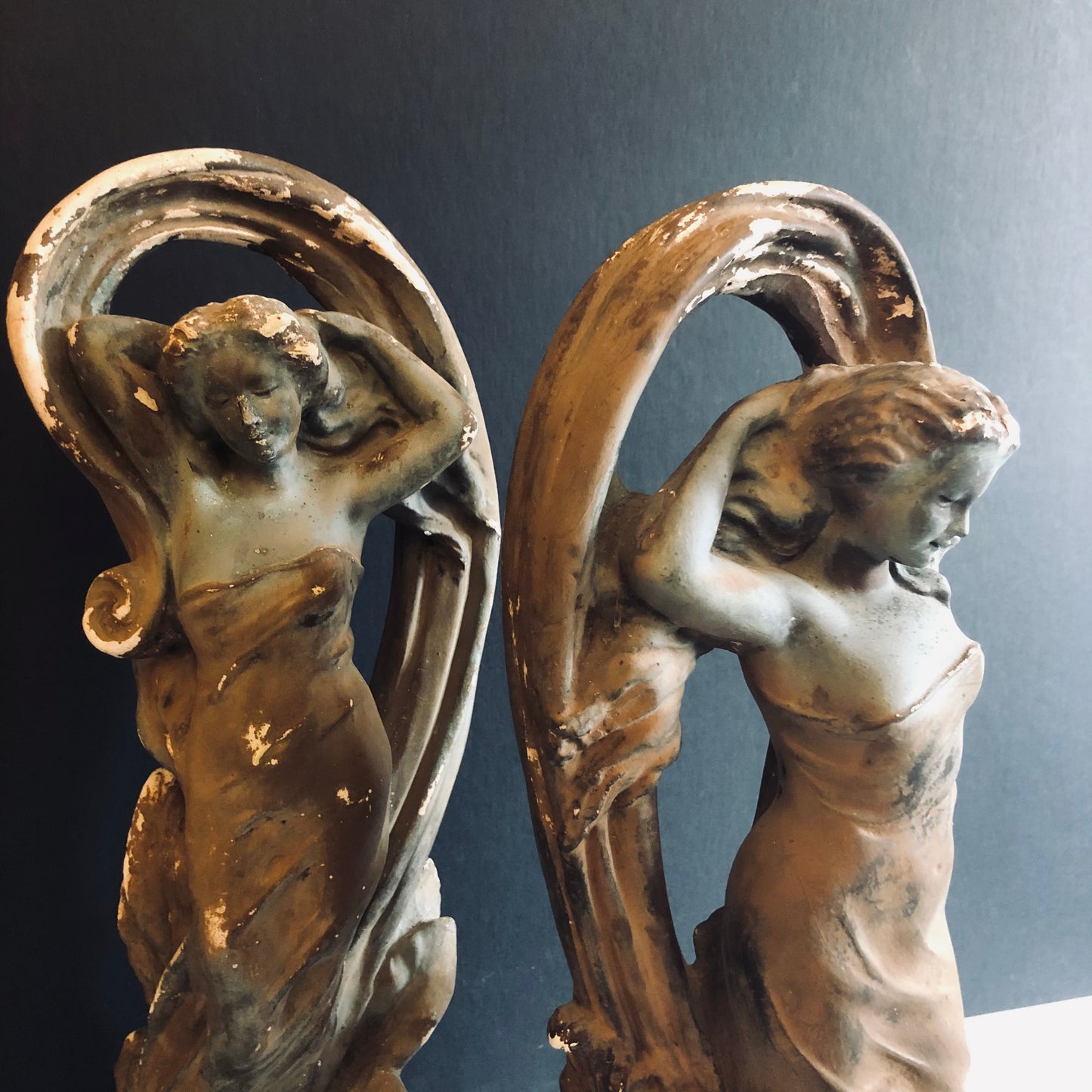 The Director Stephanie - Art Nouveau Chalkware Statues