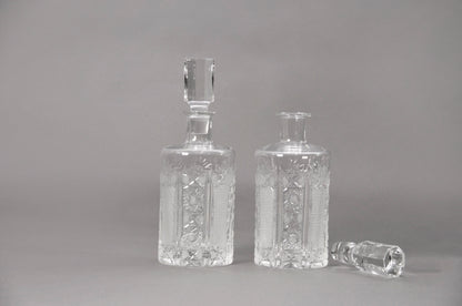 The Artist Charlotte - Pair of Vintage Crystal Cut Decanters