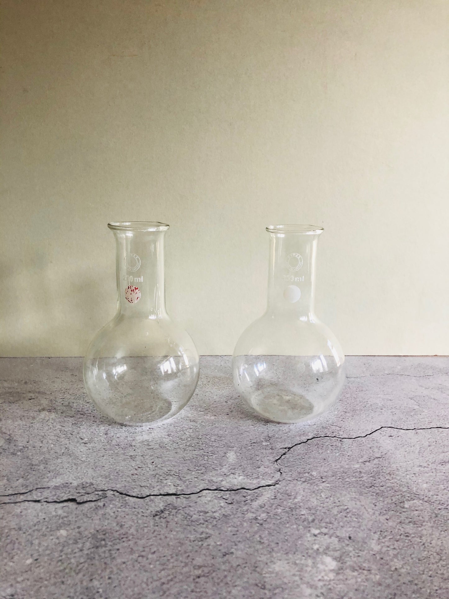The Artist Marcus - Vintage Science Pyrex Flask Set