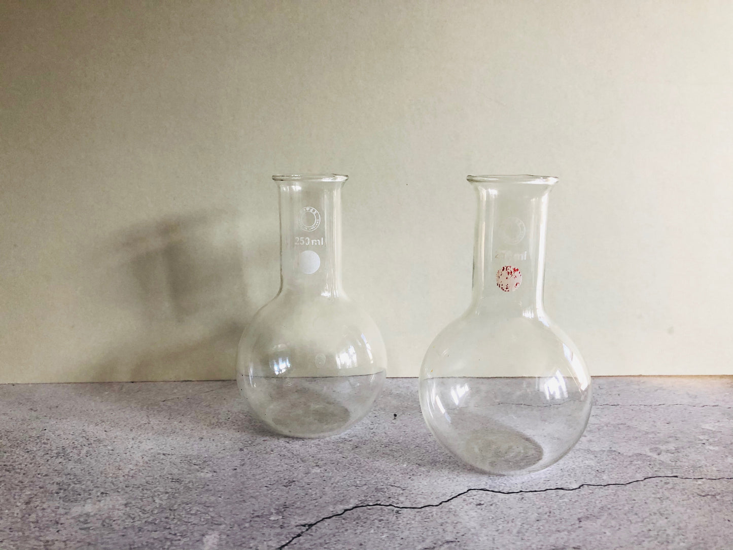 The Artist Marcus - Vintage Science Pyrex Flask Set