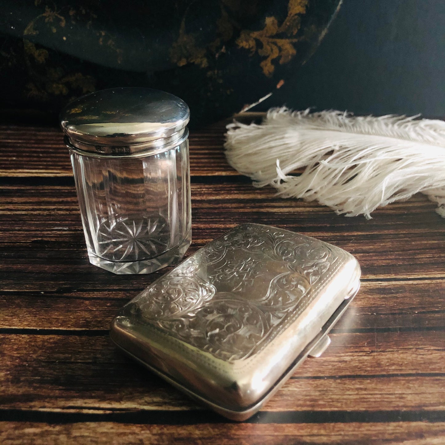 The Mixologist Shelby - Victorian Antique Silver Card Case