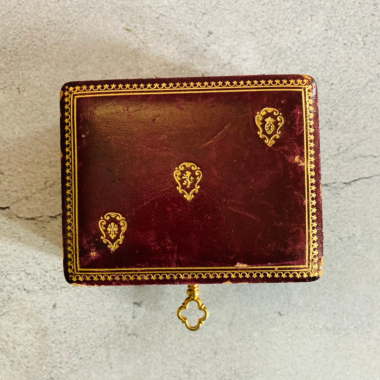 Antique Leather Florentine Box 