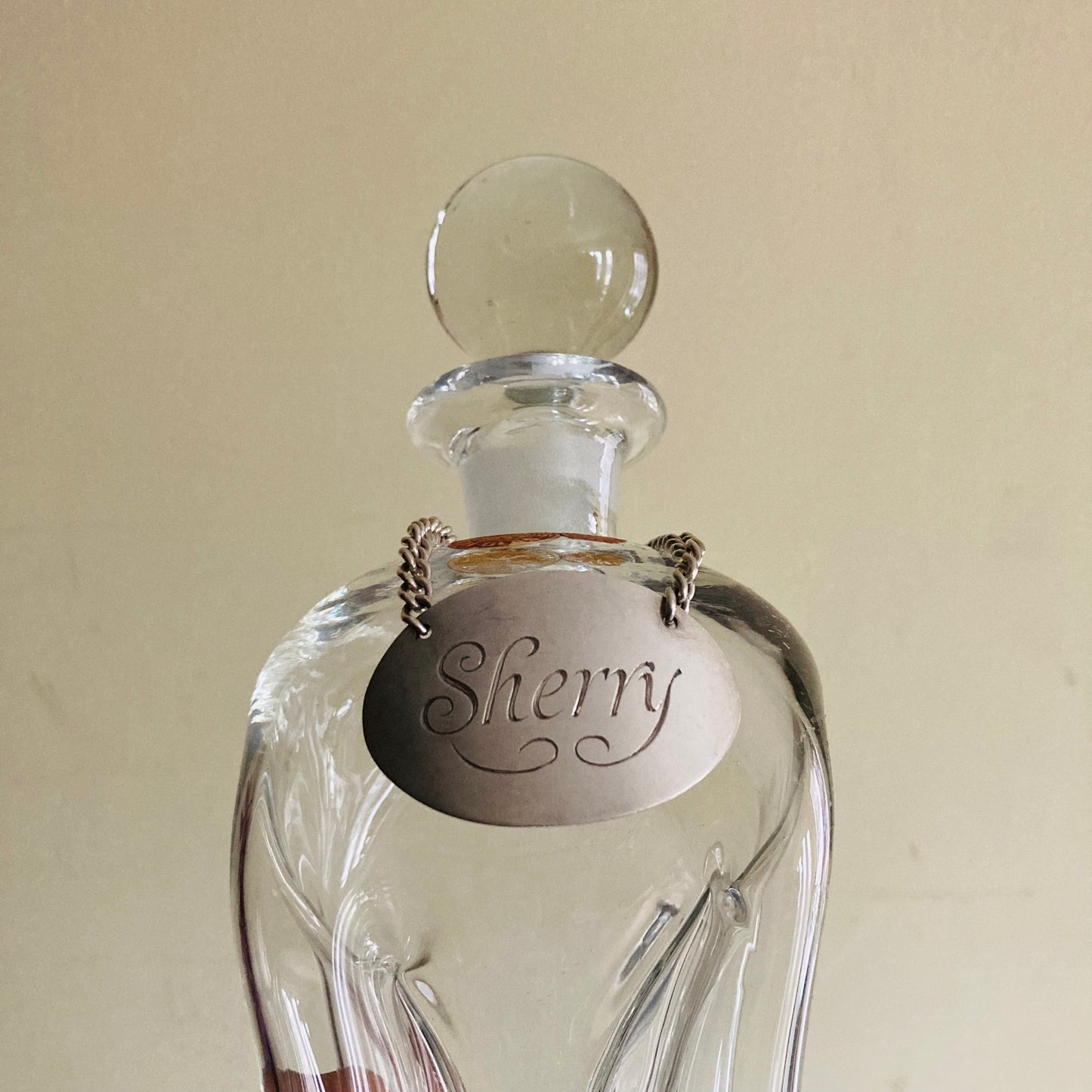 Sterling Silver Sherry Decanter Bottle Label