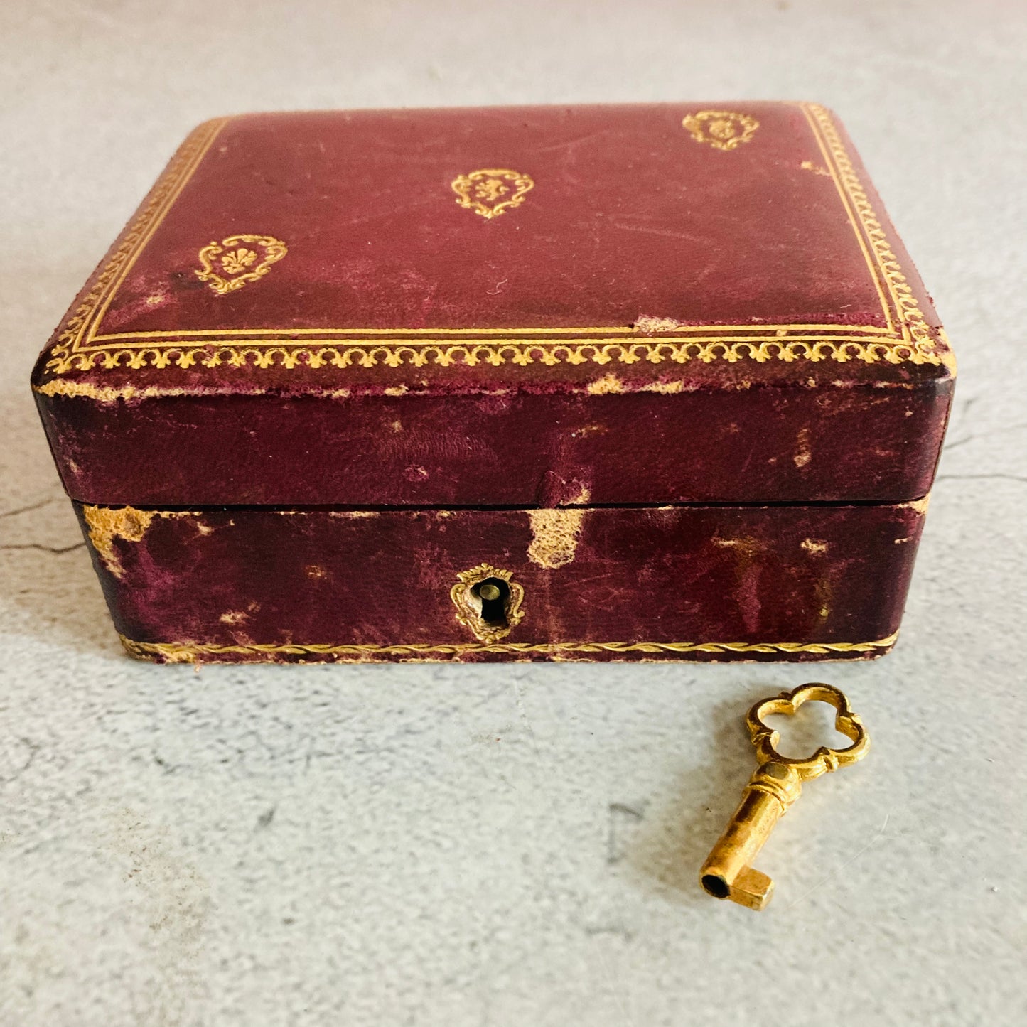 Antique Leather Florentine Box 