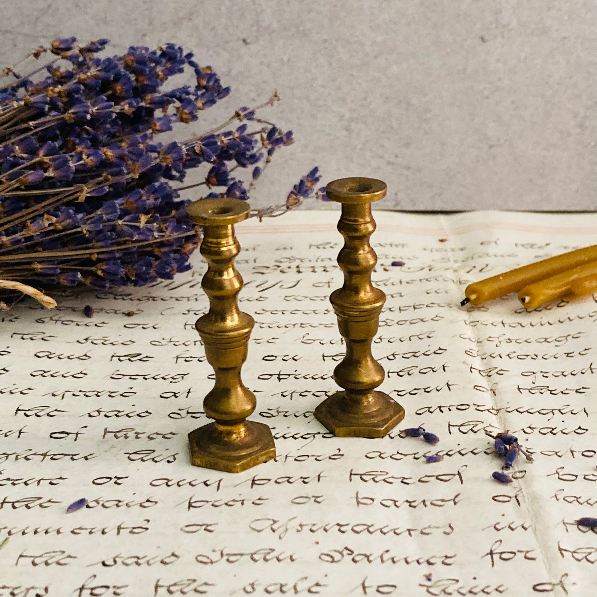 Vintage Brass Miniature Candlesticks