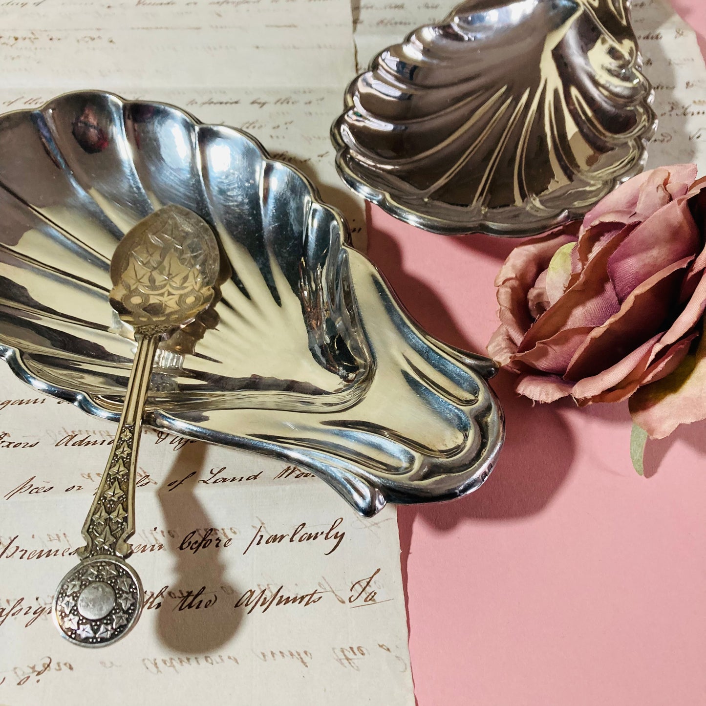 Vintage Silver Shell Butter Dish | Serving Dish In Shell Design