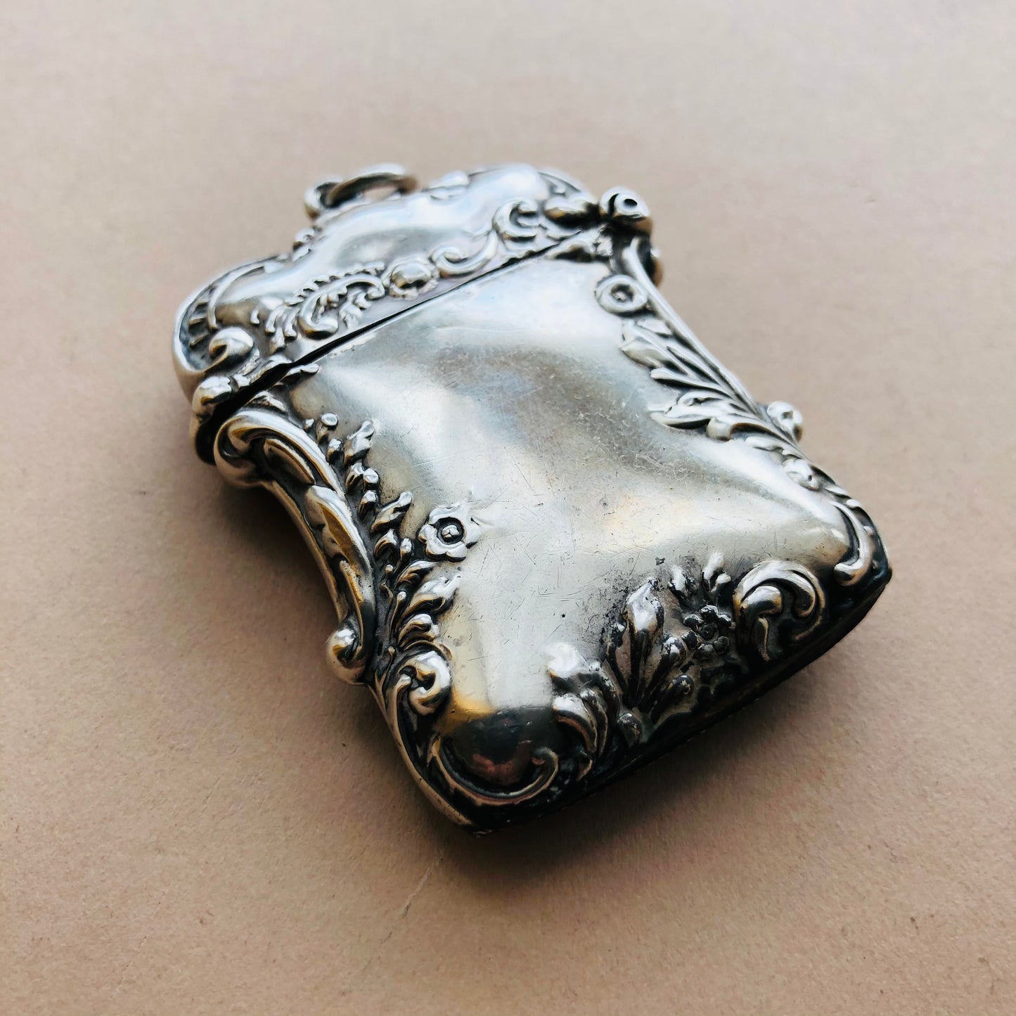 Antique Silver Vesta Case Chester 1889 Charles Lyster & Son