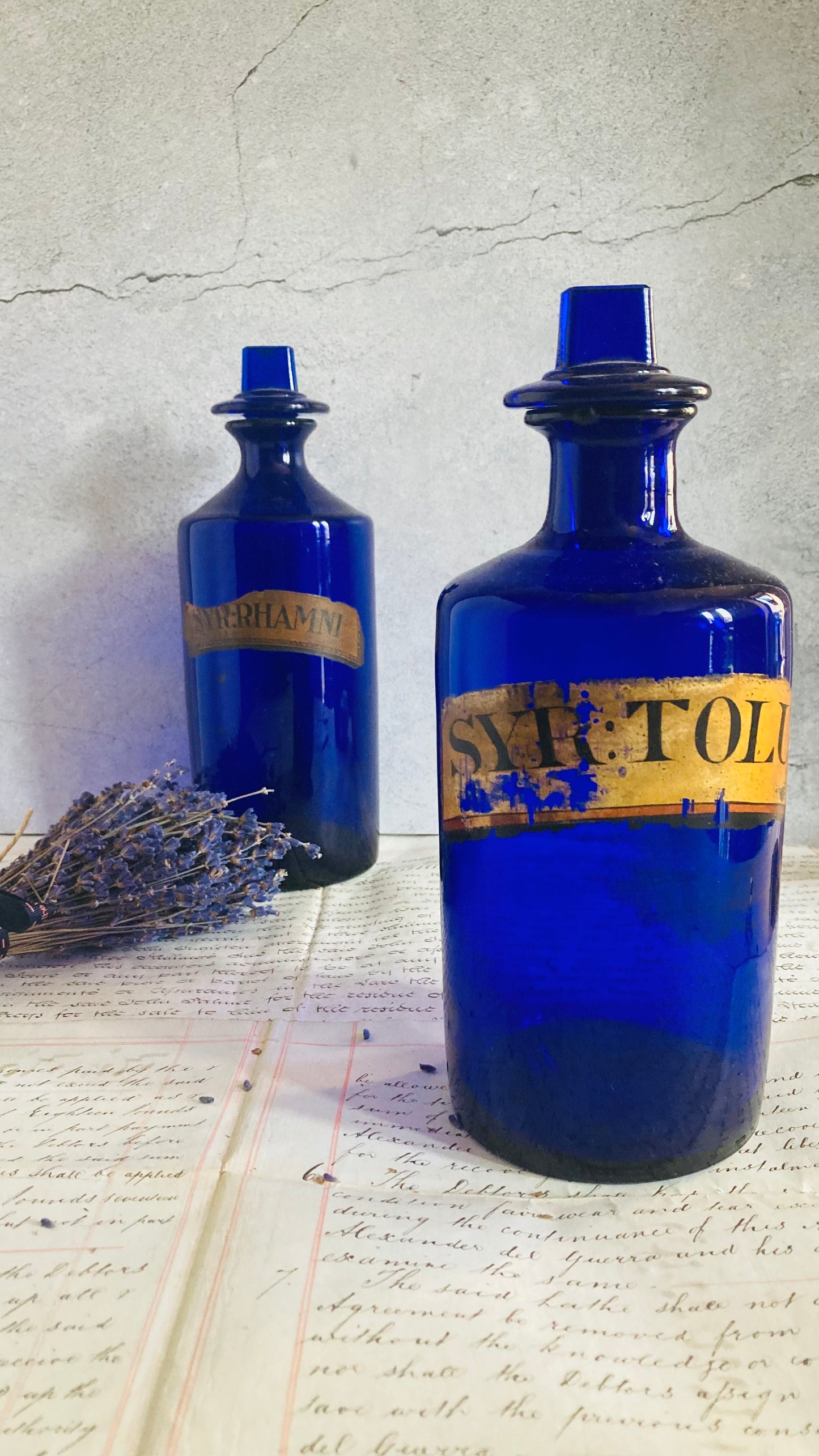 The Stripper Sandy - Victorian Bristol Blue Pharmacy Apothecary Bottle