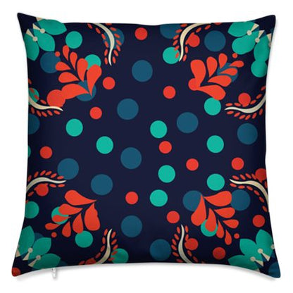 The Sommelier Erin - Cotton Printed Cushion in Folk Design