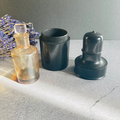 Antique Travel Scent Bottle and Case
