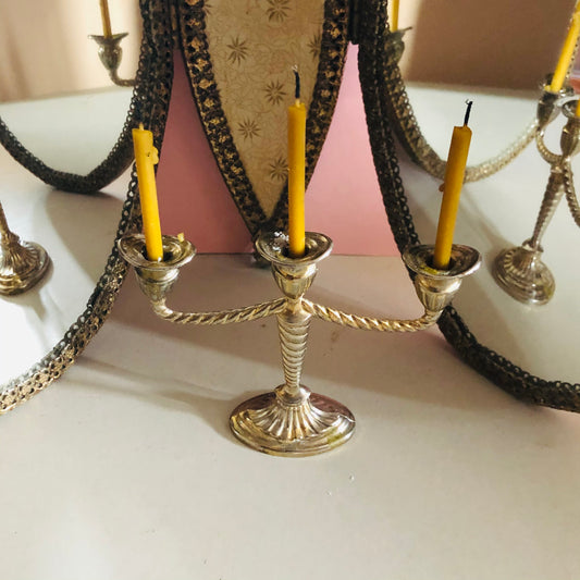 Vintage Brass Miniature Candlesticks