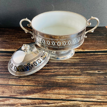 Antique Silver Trophy Shaped Pierced Lidded Potpourri Dish 