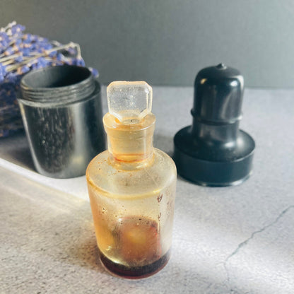 Antique Travel Scent Bottle and Case