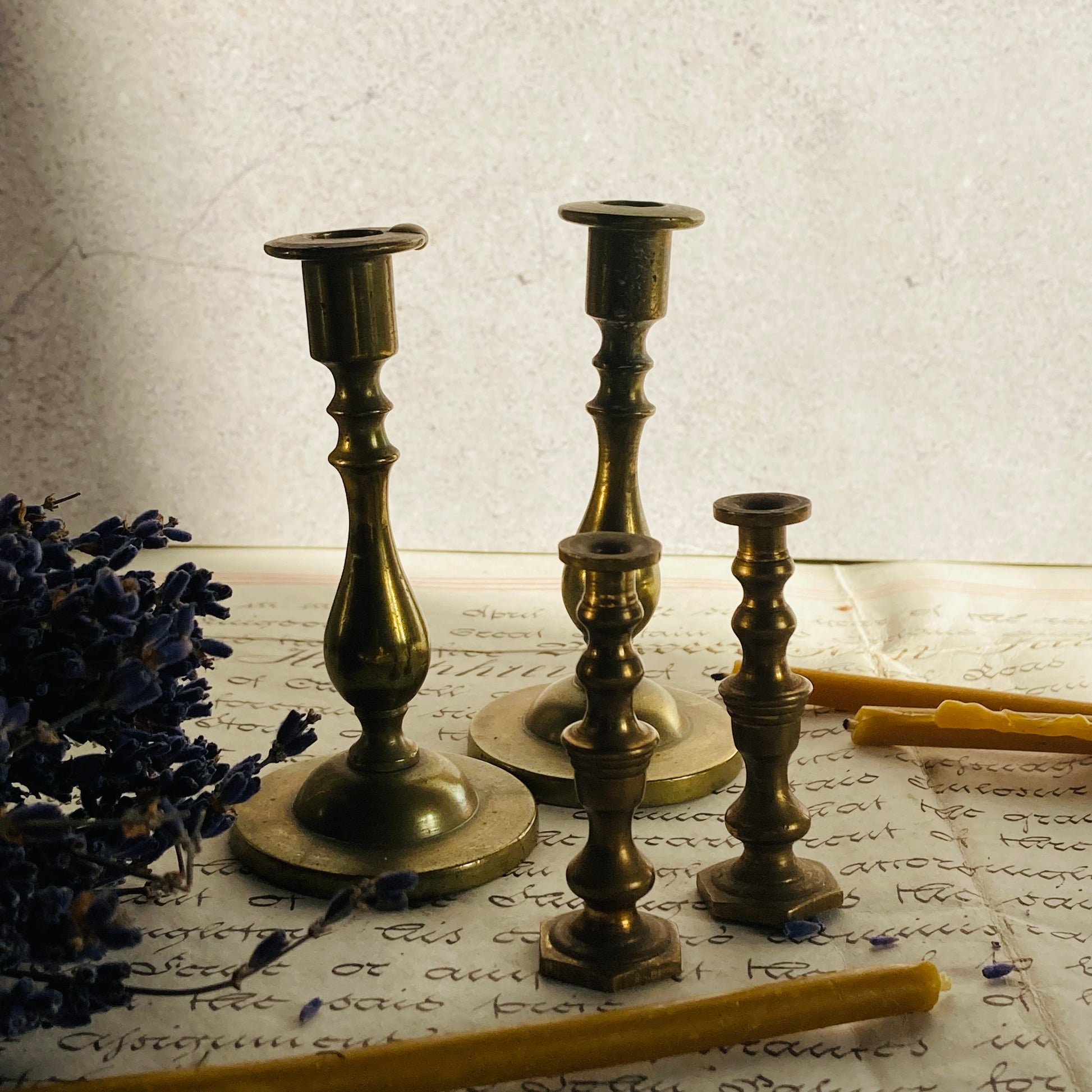 Vintage Brass Miniature Candlesticks