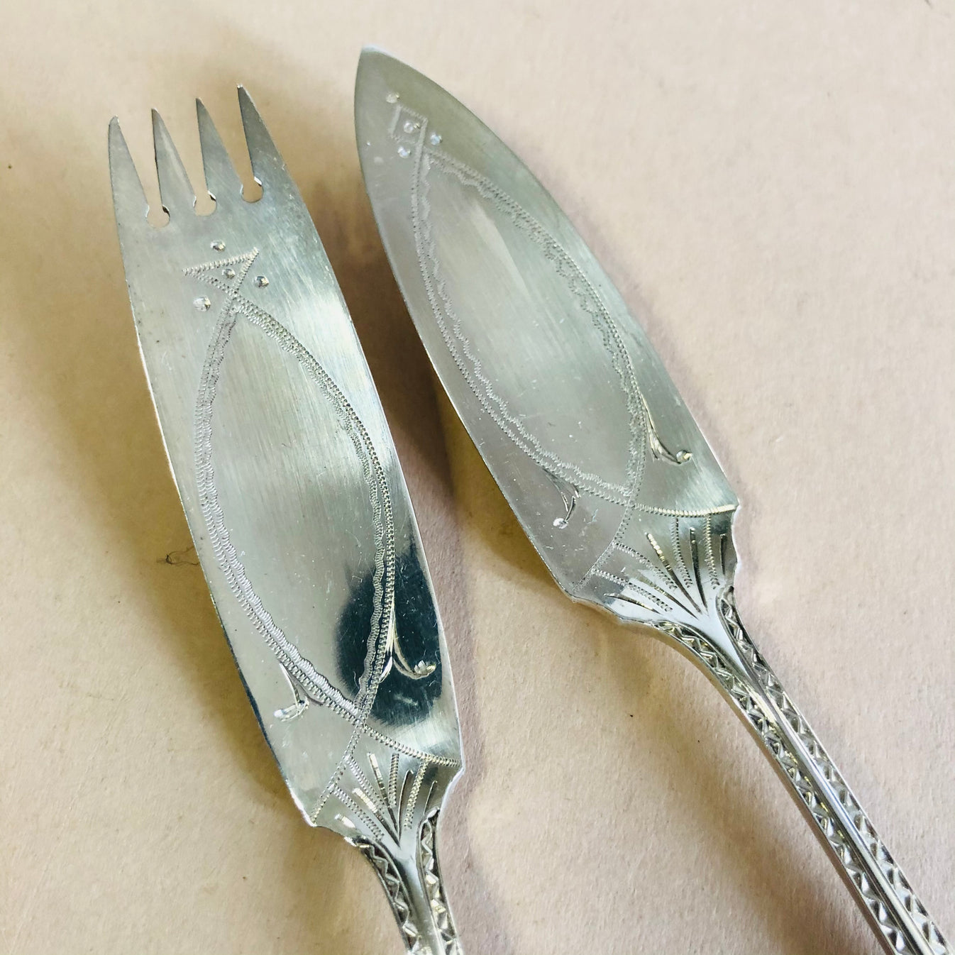 Antique Silver Fish / Shellfish Cutlery Set | Perfect Wedding Gift ...