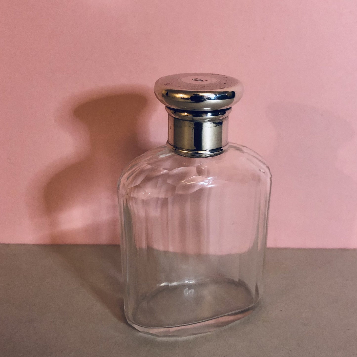 Antique Silver Topped Scent Bottle London 1925