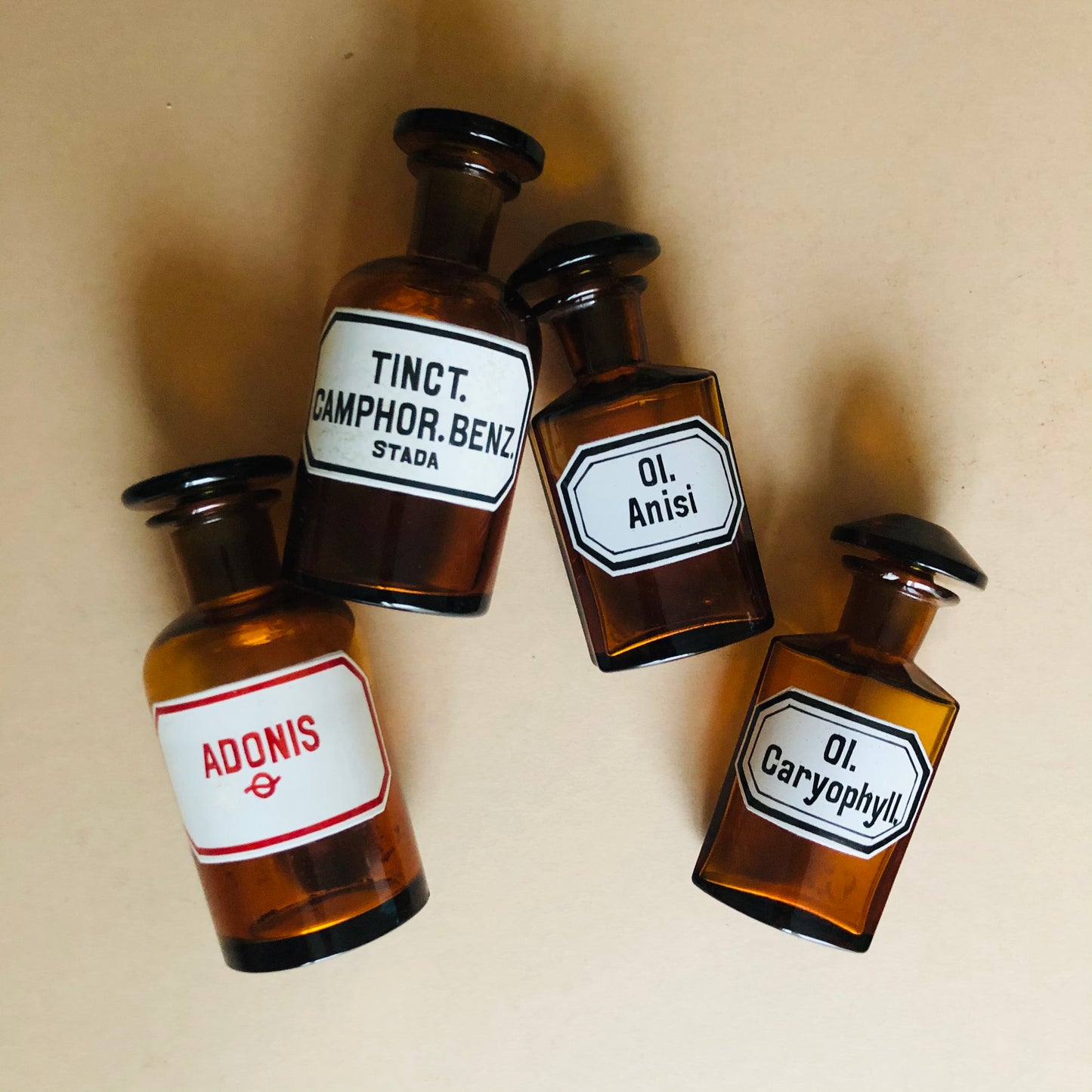 The Artist Vincent - Amber Glass Pharmacy / Chemist Bottle