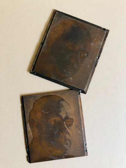 The Director Evan - Pair of Small Vintage Copper Printing Plates