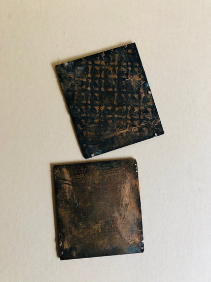 The Director Evan - Pair of Small Vintage Copper Printing Plates