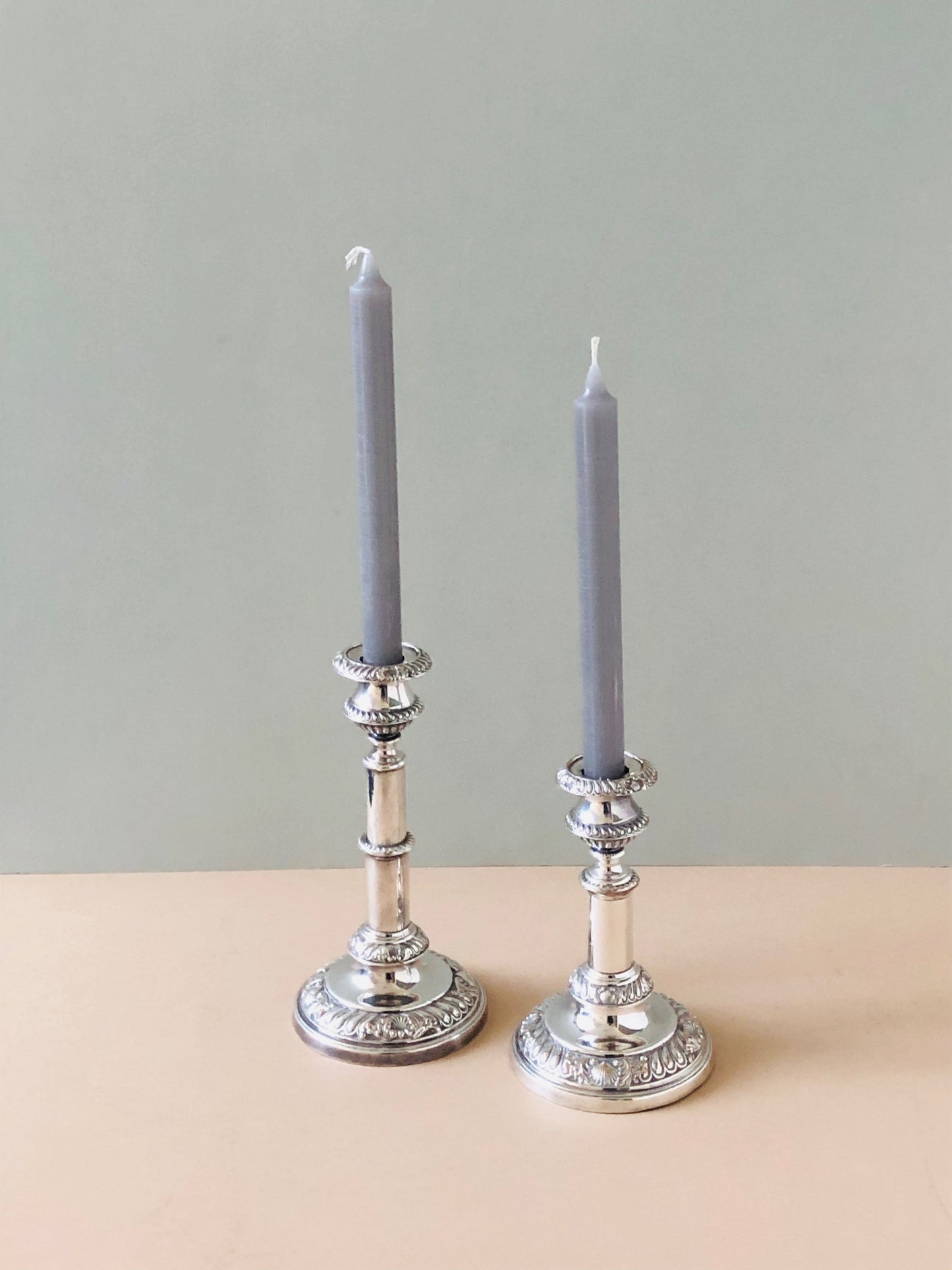 The Director George -  Retractable Silver Candle Sticks