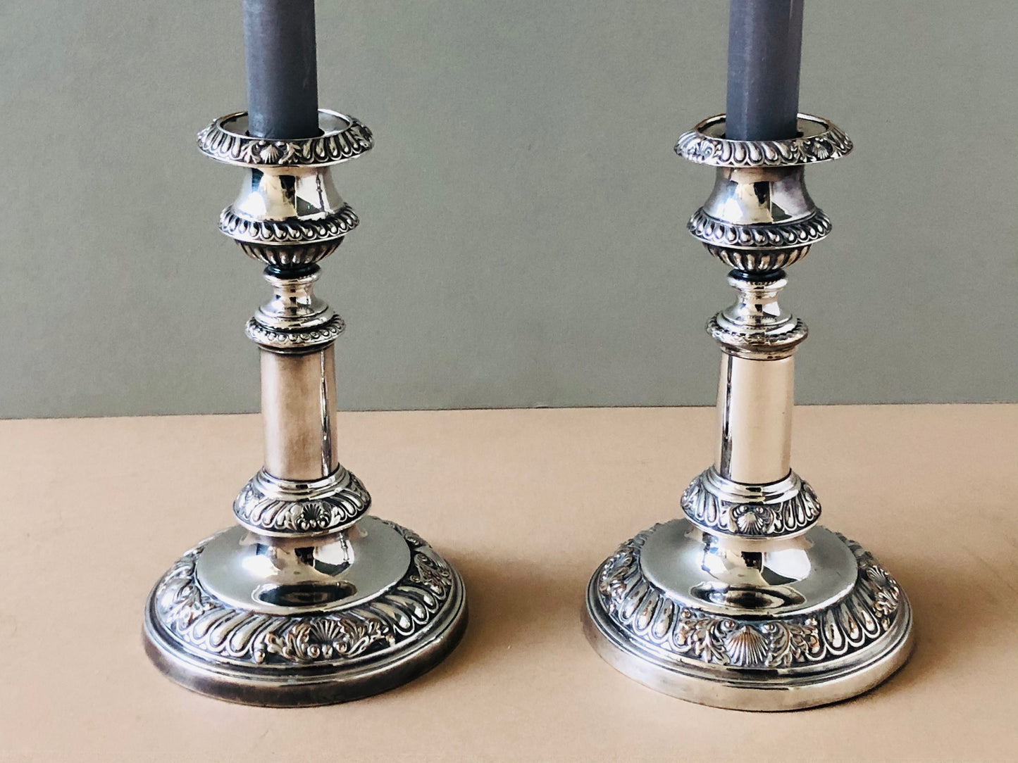 The Director George -  Retractable Silver Candle Sticks