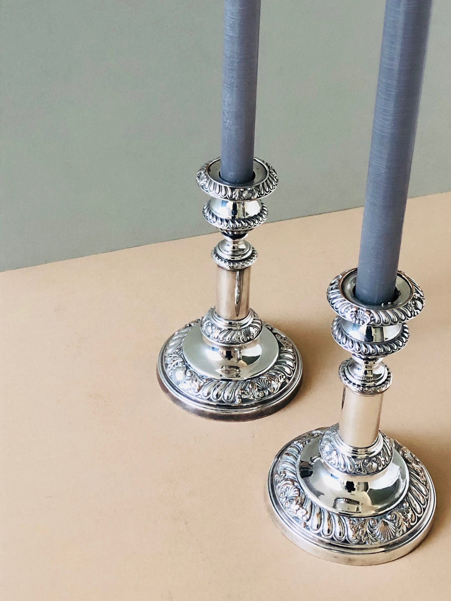 The Director George -  Retractable Silver Candle Sticks