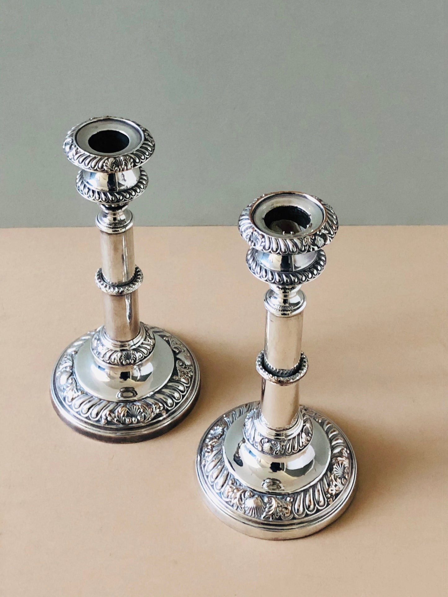 The Director George -  Retractable Silver Candle Sticks