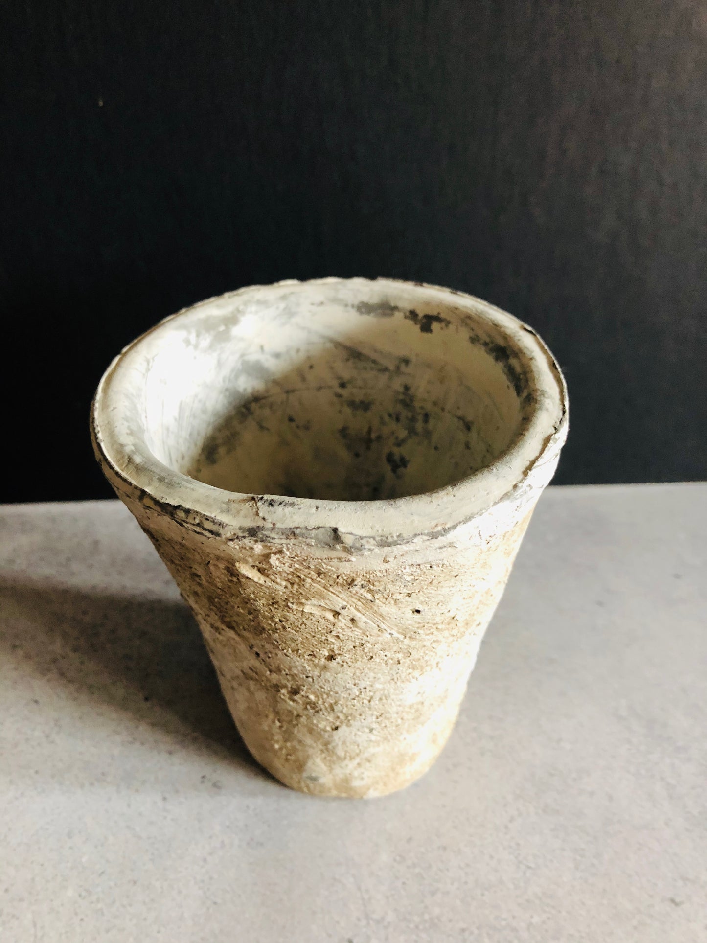 Handmade Chalky Stone Plant Pot