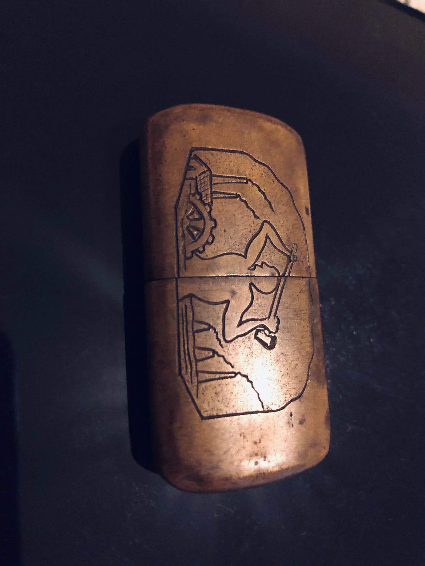 The Director Ivan - Stunning Trench Art Brass Lighter