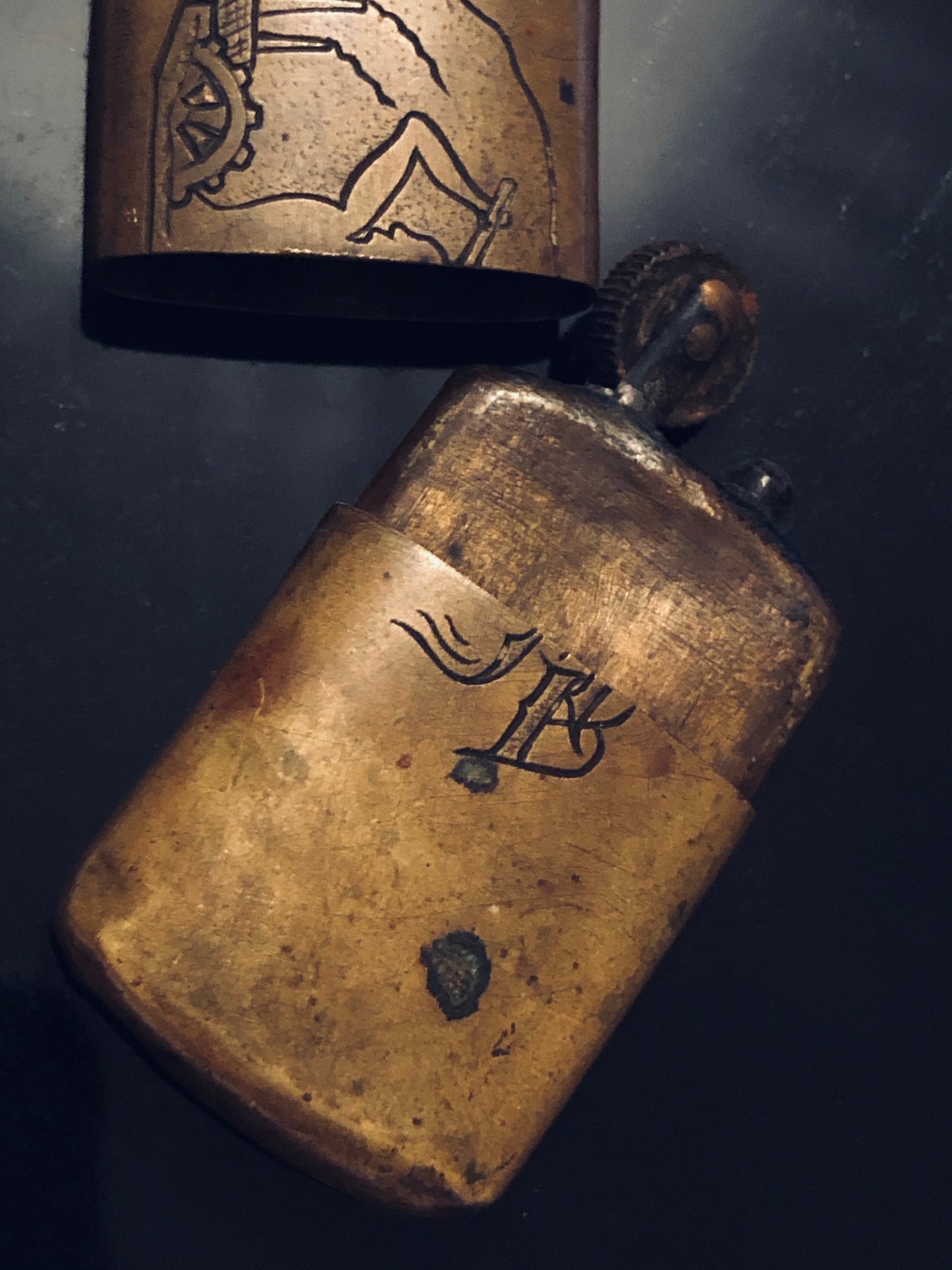 The Director Ivan - Stunning Trench Art Brass Lighter