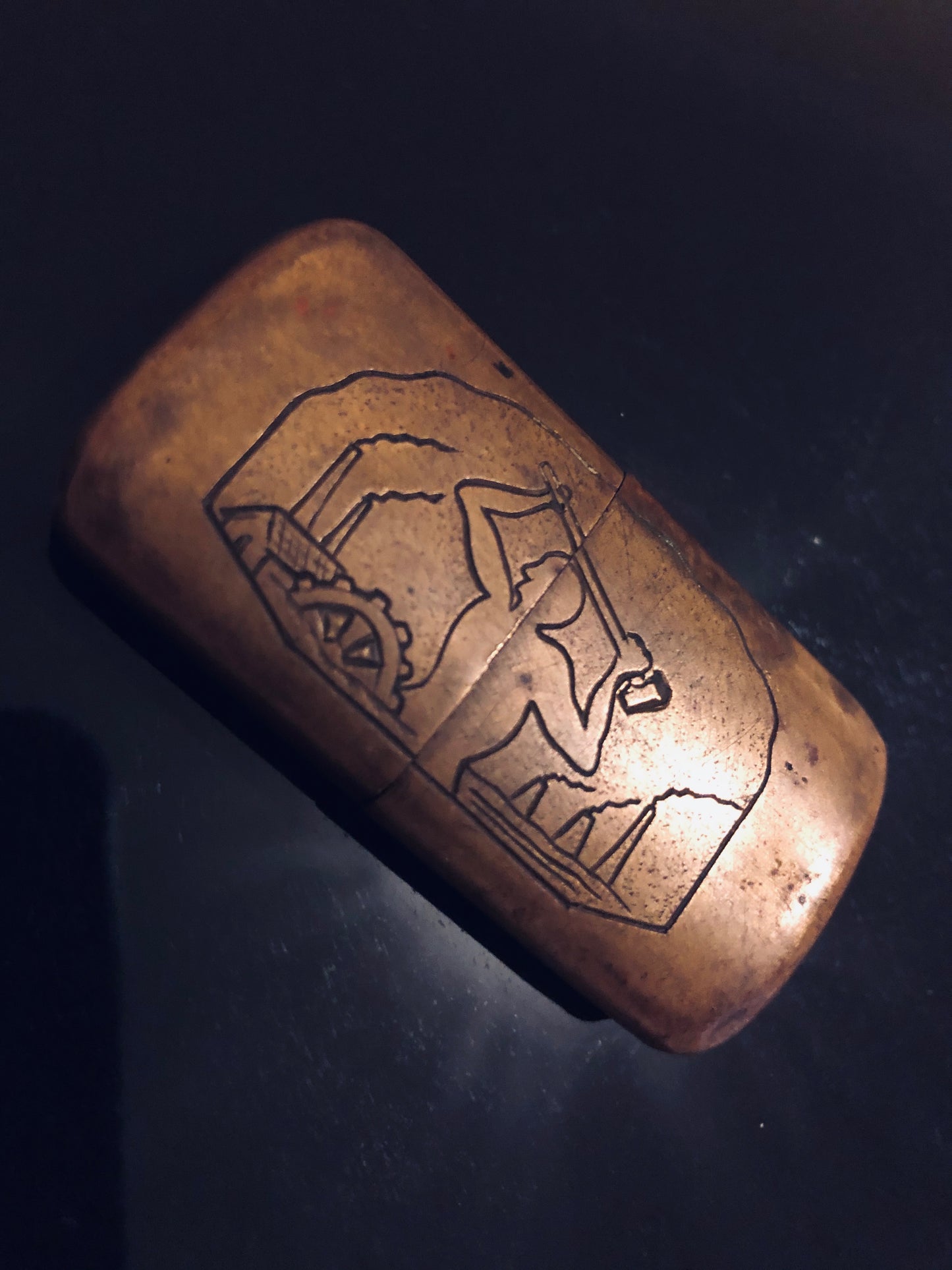 The Director Ivan - Stunning Trench Art Brass Lighter